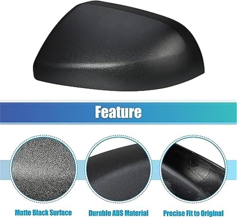 QASULER Matte Black Rearview Mirror Cap for Mercedes Vito W447 - Image 5