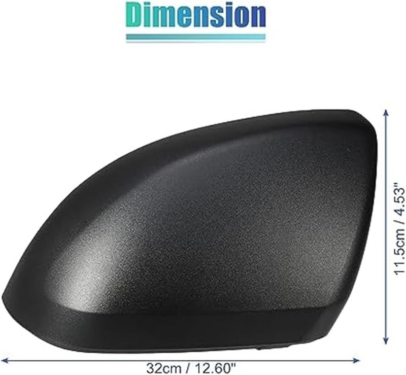 QASULER Matte Black Rearview Mirror Cap for Mercedes Vito W447 - Image 2