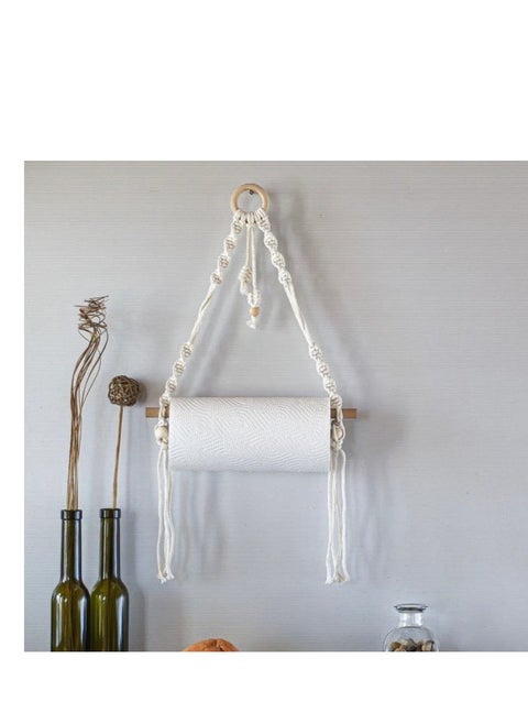 Handmade Macrame Napkin Holder – Boho Decorative Tabletop Organizer for Paper Napkins | Rustic Cotton Rope Stand for Kitchen, Dining, and Parties