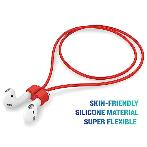 KACA Magnetic Anti-Lost Strap Silicone Rope Wire Cable Connector String for AirPods Pro/Aipods Pro 2 / Airpods 1,2&3 / Earbuds (Red) - Image 5