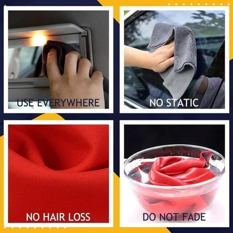 klarako Super Absorbent Car Drying Towel - 1/2/3/5PCS Thick Coral Velvet Car Detailing Towels for Car Interior - Rapid Drying 12x24 Inches (1, Gray) - Image 5