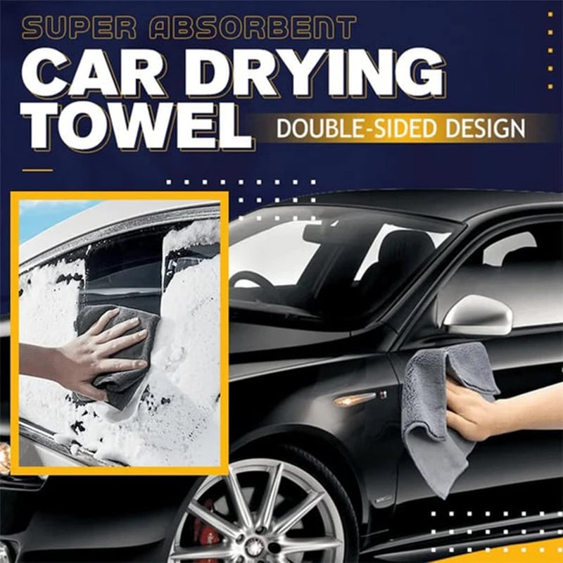 klarako Super Absorbent Car Drying Towel - 1/2/3/5PCS Thick Coral Velvet Car Detailing Towels for Car Interior - Rapid Drying 12x24 Inches (1, Gray) - Image 2