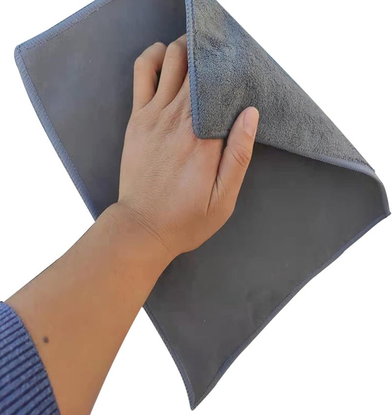 klarako Super Absorbent Car Drying Towel - 1/2/3/5PCS Thick Coral Velvet Car Detailing Towels for Car Interior - Rapid Drying 12x24 Inches (1, Gray) - Image 1