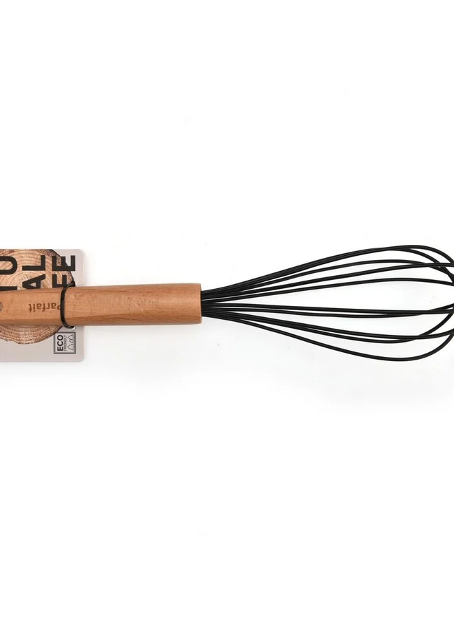 PARFAIT Silicone Whisk with Beech Wood Handle Brown and Navy Blue N-C244KA0522