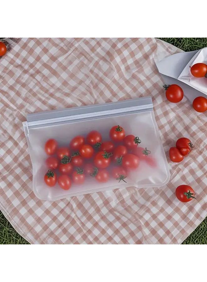 Reusable Leakproof Zipper Bags Middle Size for Camping Outdoor Food Storage - Image 1