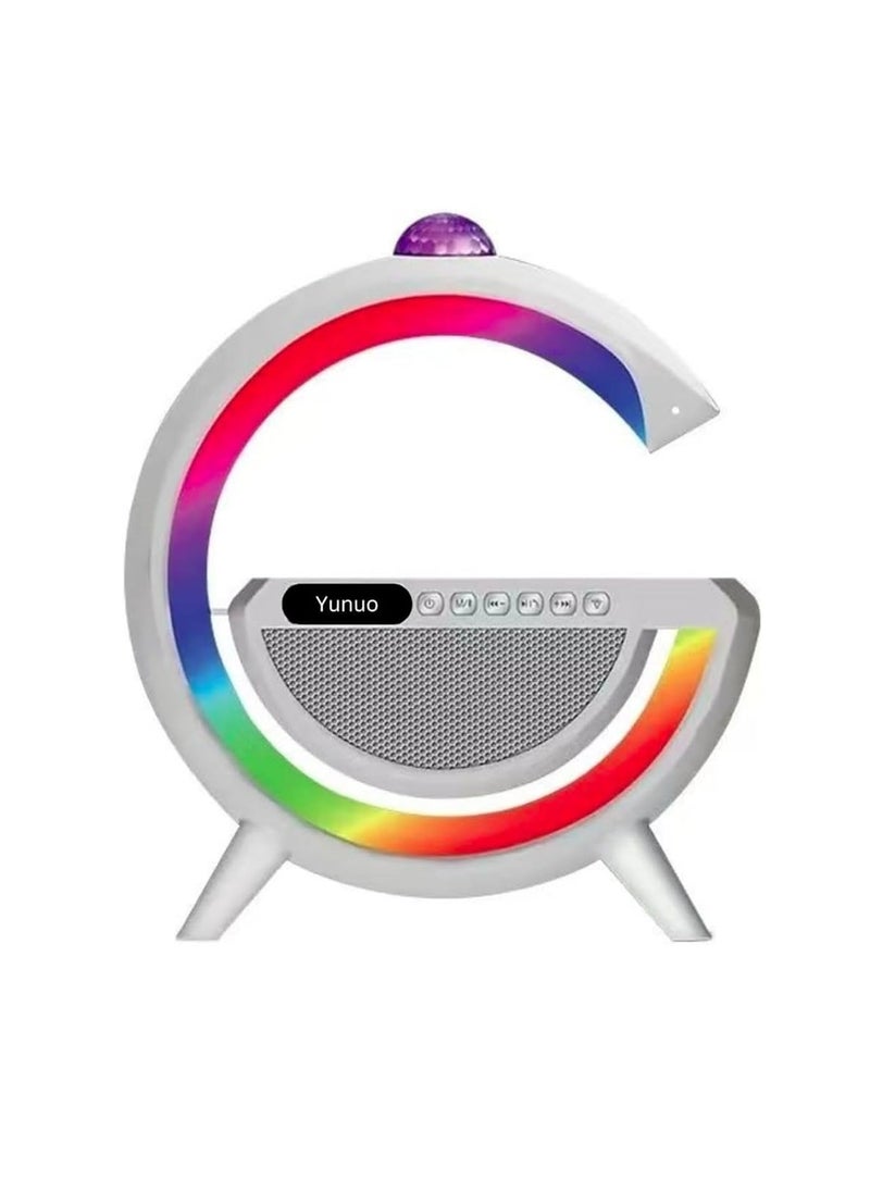 Yunuo YN-2366 Bedside Table Lamp Desk Night Light with 15W Quick Wireless Charger and Bluetooth Speaker
