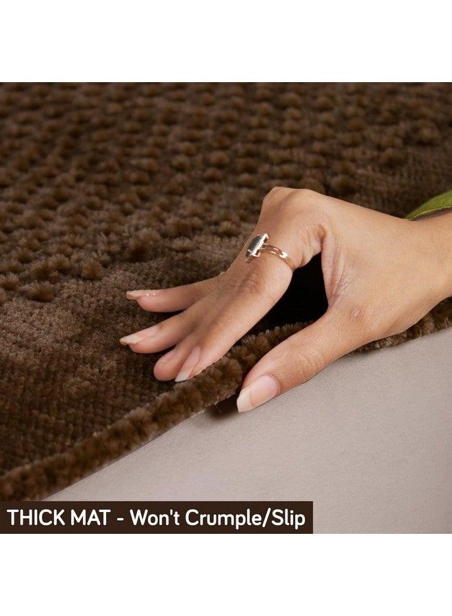 HOKIPO HOKIPO Poly Velvet Handloom Made Thick Sofa Cover Mats For L Shape And 1/2/3 Seater Sofa. Make Your Own Sofa Cover Set, Mat Length 60(D) X 180(L) Cm, Cedar Brown (In-761-Cbr)  - Image 2