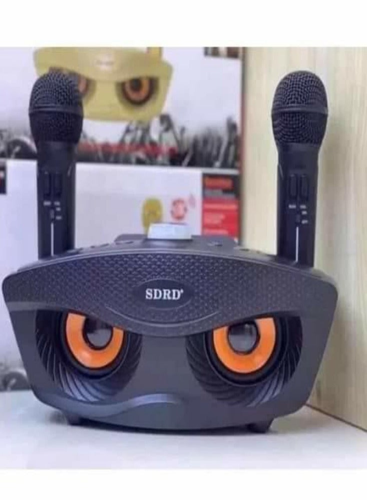 SDRD *Kokni*SDRD 306  Wireless Bluetooth Dual Microphone Karaoke Portable 3D Stereo Speaker with Sound card - Image 1