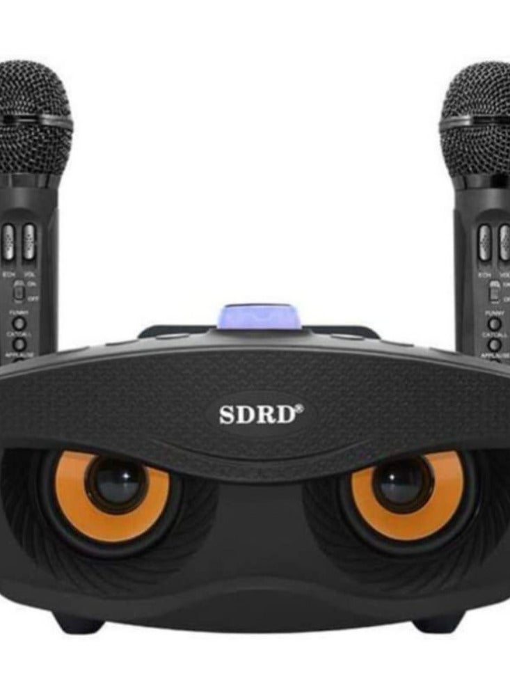 SDRD *Kokni*SDRD 306  Wireless Bluetooth Dual Microphone Karaoke Portable 3D Stereo Speaker with Sound card - Image 3