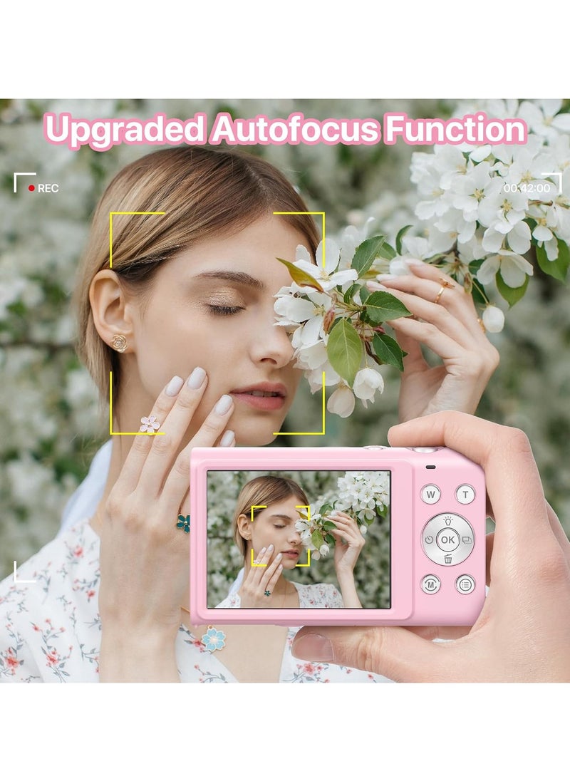 Generic Digital Camera, 4K Vlogging Camera for YouTube Autofocus 48MP UHD Cameras for Photography with Anti-Shake, 16X Digital Zoom Point and Shoot Digital Camera with 32GB Card for Teens Adult Beginner  - Image 3