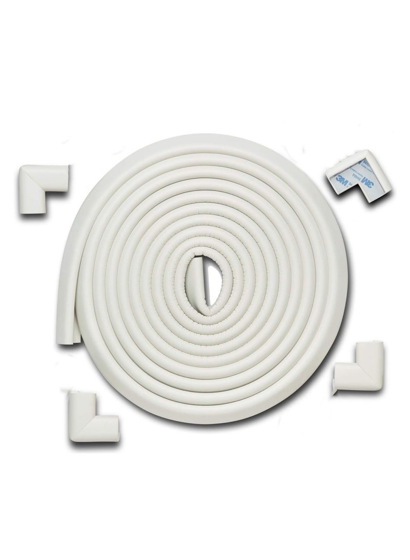 VIUAUAX Edge Corner Protector Baby Proofing (Large 2 meters Edge 4 Corners), Hefty-Fit Heavy-Duty, Soft NBR Rubber Foam, Furniture Fireplace Safety Bumper Guard, 3M Adhesive.Children's bumper, safety glass baby anti-knock, thickening protection strip, soft package table edge anti-collision corner protection strip - Image 1