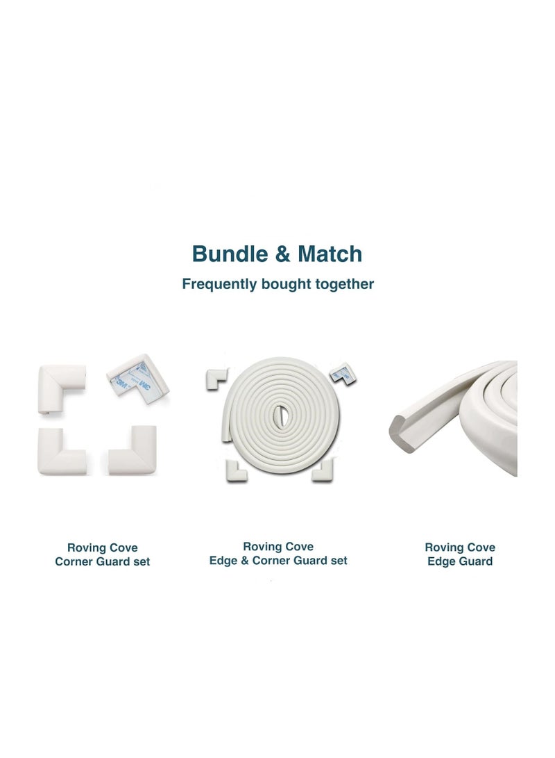 VIUAUAX Edge Corner Protector Baby Proofing (Large 2 meters Edge 4 Corners), Hefty-Fit Heavy-Duty, Soft NBR Rubber Foam, Furniture Fireplace Safety Bumper Guard, 3M Adhesive.Children's bumper, safety glass baby anti-knock, thickening protection strip, soft package table edge anti-collision corner protection strip - Image 4