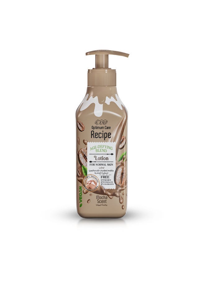 Eva Optimum Care Recipe Age Defying Blend Lotion For Normal Skin Mocha Scent 370 Ml + Shower Cream Mocha Scent 370 ML - Image 3
