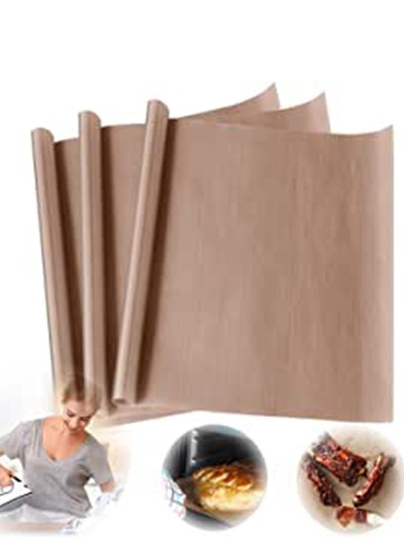 SYOSI Oven Grill Mat Teflon Sheet 3 Pack for Heat Press Transfer Non-Stick Paper Reusable Heat Resistant Craft, High-temperature oven food-grade Baking Cloth Nonstick Oilcloth - Image 1