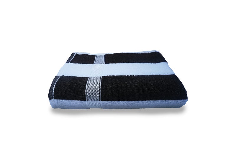 Space Fly Cotton Cabana Black and White Travel, Gym Towel (Pack of 1 Bath Towel) - Image 1