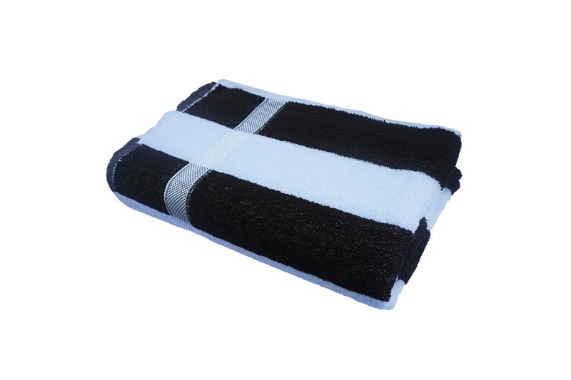 Space Fly Cotton Cabana Black and White Travel, Gym Towel (Pack of 1 Bath Towel) - Image 2