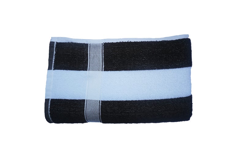 Space Fly Cotton Cabana Black and White Travel, Gym Towel (Pack of 1 Bath Towel) - Image 3
