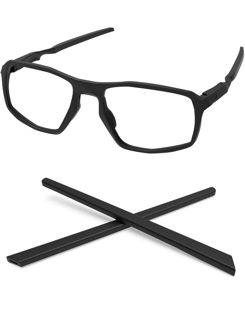 PapaViva 1 Pair Replacement Ear Socks for Oakley Tensile OX8170 / Trajectory OX8171 - Black - Image 1