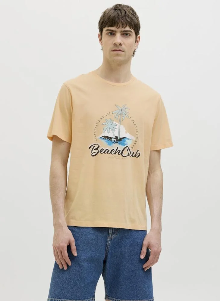 ج ج ريبل من جاك و جونز Short Sleeve Crew Neck Neck T-Shirt