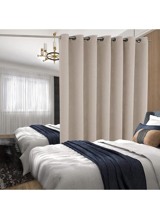 BGment Sliding Door Curtain for Patio 84 Inch Long, Extra Wide Room Divider Room Darkening Curtain for Bedroom, Blackout Thermal Insulated Privacy Window Drape, 1 Panel, Camel, 100 Inches Wide - Image 3