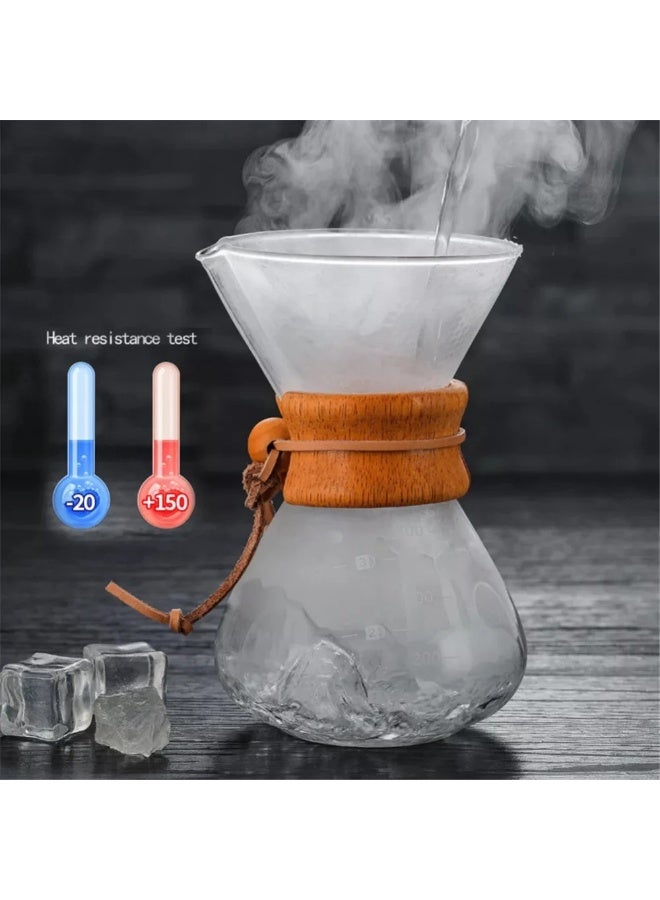 كيميكس كيكمس 400 مل اداة تحضير القهوة مسكة خشبية - Image 2