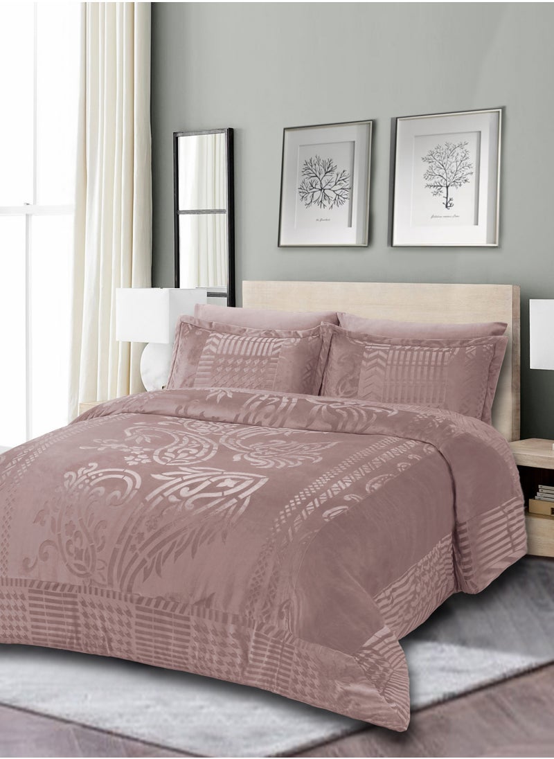 Velvet Comforter Sets, 5 Pcs Single Size, Fits 120 x 200 cm Single Size Bed, With Removable Filling, Soft, Warm - pzsku/Z3D94F2B7234BC013A0C7Z/45/_/1728127227/a35d6d23-6b24-47e2-9a24-a71f1ea378e0