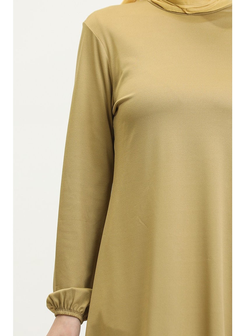 Plain Elasticated Sleeve Crepe Tunic 8709-04 Saffron Color - pzsku/Z3D94F4CC9BA74DBBA2CEZ/45/_/1738801525/d66d565a-88f0-4aa8-a25f-92750c6c8cd9