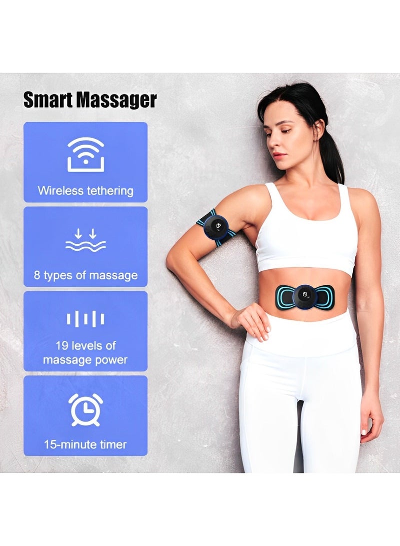 REOCLE Wireless TENS & EMS Unit Back Pain Relief Massager EMS Muscle Stimulator Machine Muscle Body Massager Patch for Back Shoulder Leg Neck Pain Relief - Image 2