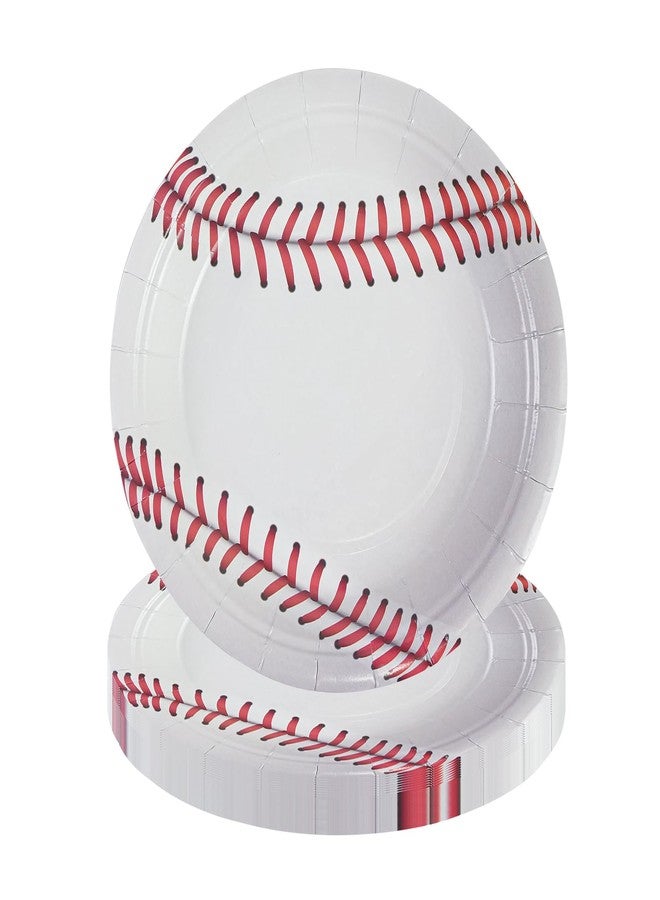 LDFDRT Baseball Party Paper Plates 7Inch Dessert Plates for Cake Salad Fruit Pizza Disposable Party Decoration Supplies for Fan Sports Event, Birthday Party - Image 1