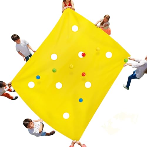 Sonyabecca Hole Tarp Team Building Exercise Activities Games Teamwork Group Learning Fun Playing Yellow85Lx57W - Image 1