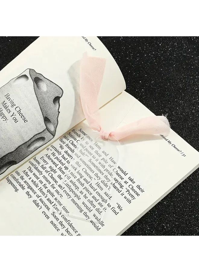 SQ0860 Style Acrylic Bookmark For Readers Birthday Holiday Gift Ribbon Reading Accessories - Image 3