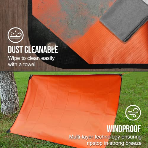 LYN Thickening Complex:LYN Multilayer Heavy Duty Solar Emergency Survival Blanket-Orange,Reflective Mylar Waterproof Windproof Thermal,for Rescue,Car Camping,Hiking,Bushcraft,Snow&Pet Full - Image 5