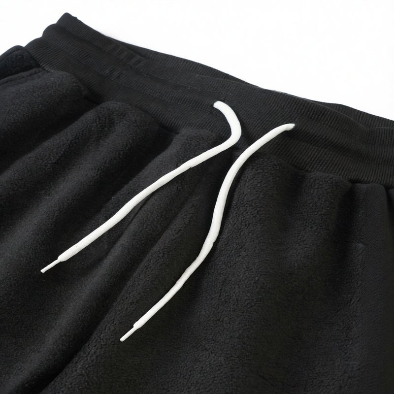Oversized Polyester Retro Heavyweight Jogger Sweatpants with Drawstring Cuffs - Image 2