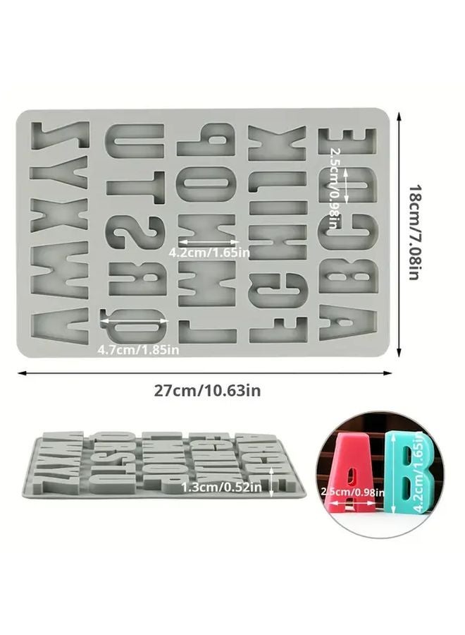 Pink Silicone Mold Alphabet Letters For Chocolate Soap Crayon Baking Craft - Image 2