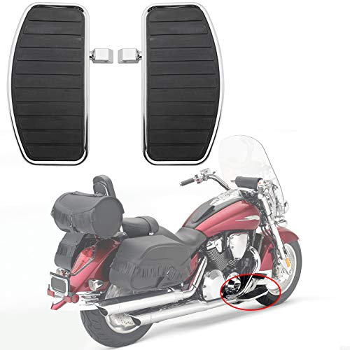 Areyourshop Motorcycle Front/Rear Footboards Floorboard for HONDA Shadow 750 2015, SHADOW VT400 1997-2003, STEED VLX400 VT600 1992-2007 (Only for Models with 6mm Size Pin Hole) - Image 1