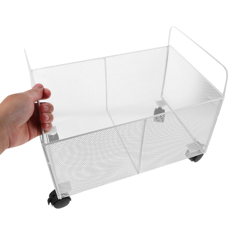 Book Cart: Under Desk Storage Box Movable Bookshelf With Wheels - Rolling Cart Organizer Basket For Classroom Students School Supplies - Image 2