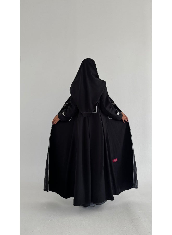 آية MW1722 عباية بليزر بقصة نص كلوش - Image 3