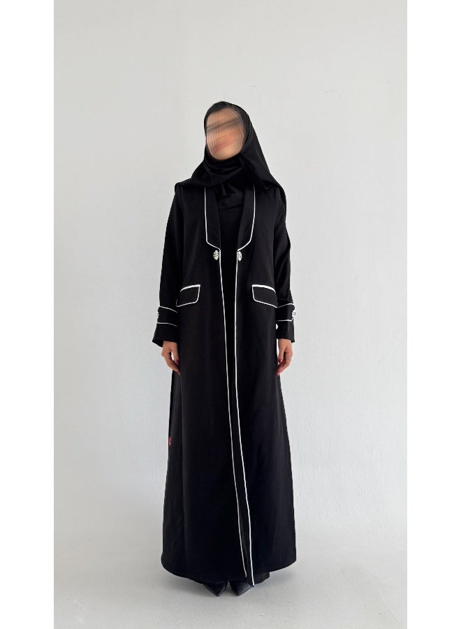 آية MW1722 عباية بليزر بقصة نص كلوش - Image 2