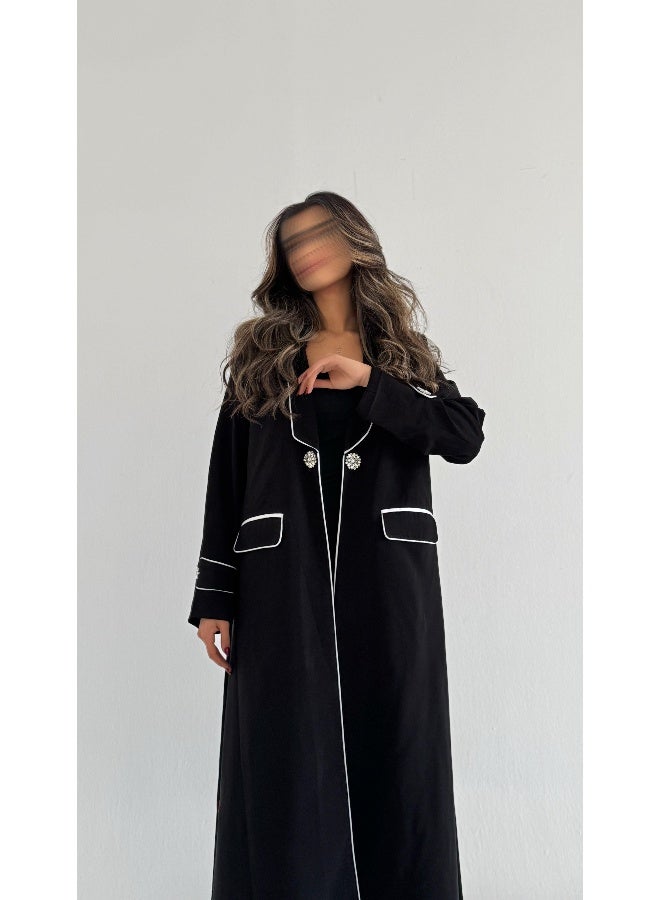 آية MW1722 عباية بليزر بقصة نص كلوش - Image 1