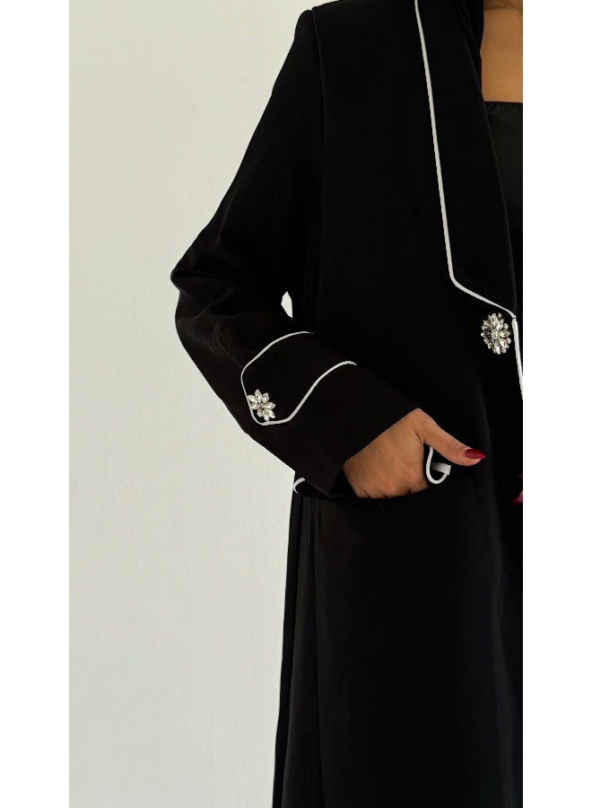 آية MW1722 عباية بليزر بقصة نص كلوش - Image 5