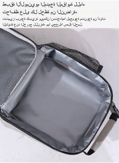 Browning Ice Pack Aluminum Film Thick Insulation Bag Large Capacity Waterproof Lunch Bag with Rice Portable Insulation Lunch Box Bag - Black  - Image 5