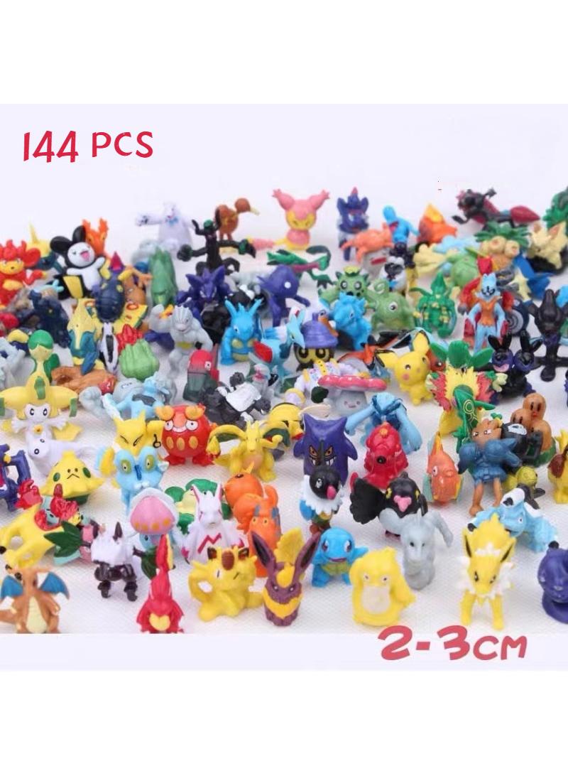 Y&D 144-Piece Pocket Monster And Pikachu Figurines Model Toys Cake Decoration Doll Toys Multicolour - Image 1