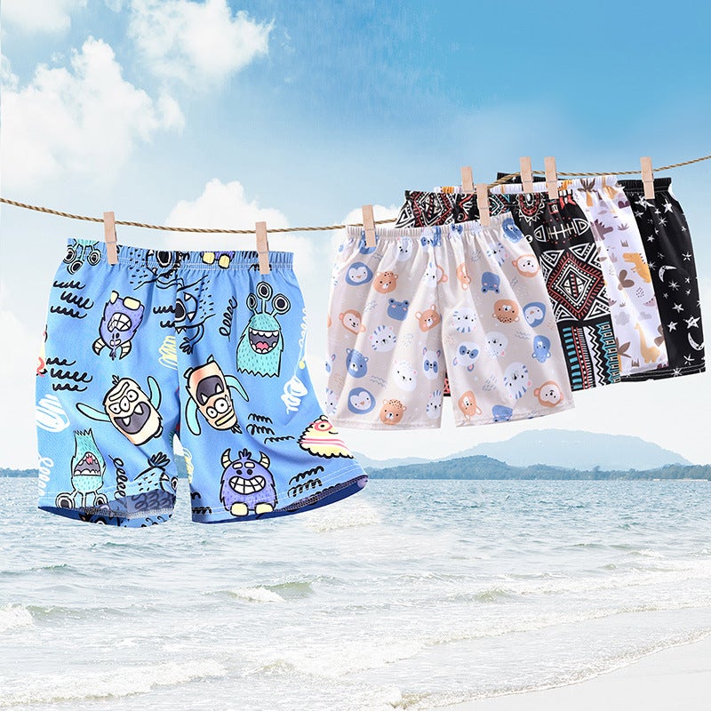 Children'S Shorts Overwear Loose Cotton Silk Thin Beach Pants Summer Boys Pants Baby'S Home Pants Girls 5-Point Pants - Image 5