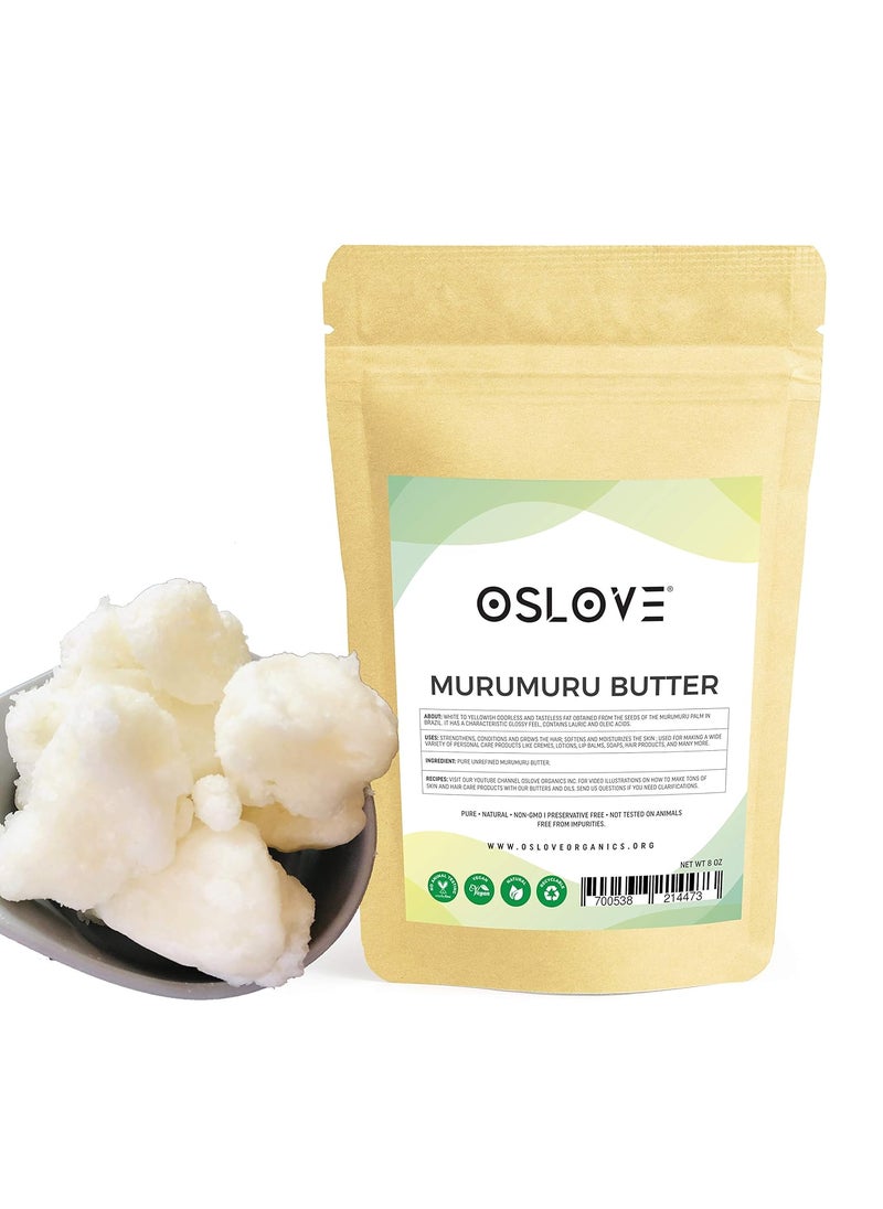 Oslove Organics Pure Natural and Unrefined Murumuru Butter  Soft silky butter for lotions whipped body butterssouffles lip balms salves  8oz 