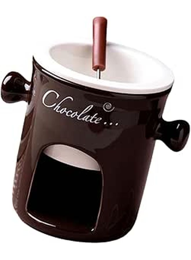 Ceramic Fondue Cup for Chocolate and Cheese Dishwasher Safe Melting Mug - Image 1