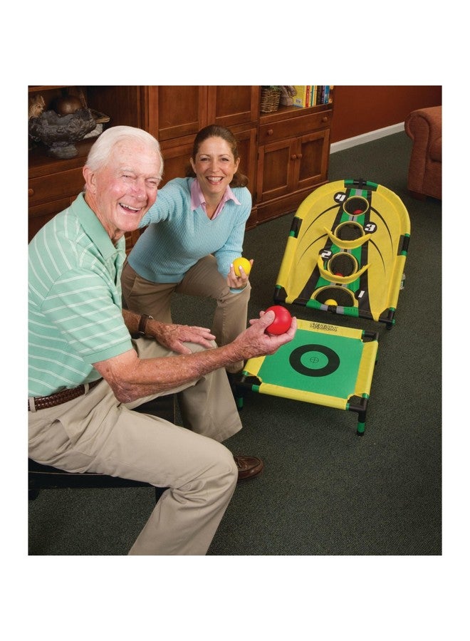 S&S Worldwide Rebound Skii Ball Game. Arcade Style Action in a Portable Game for Kids and Adults. Bounce Balls on Spring Pad into 20" x 30" Scoring Target. Includes Bounce Pad, Target, and 6 Balls. - Image 3