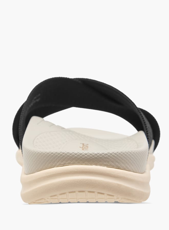 Le Confort Women Textured Cross Strap Slip-On Sandals - Image 4