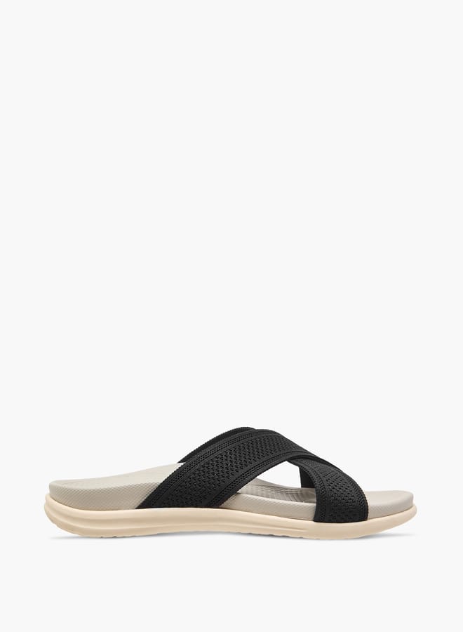 Le Confort Women Textured Cross Strap Slip-On Sandals - Image 1