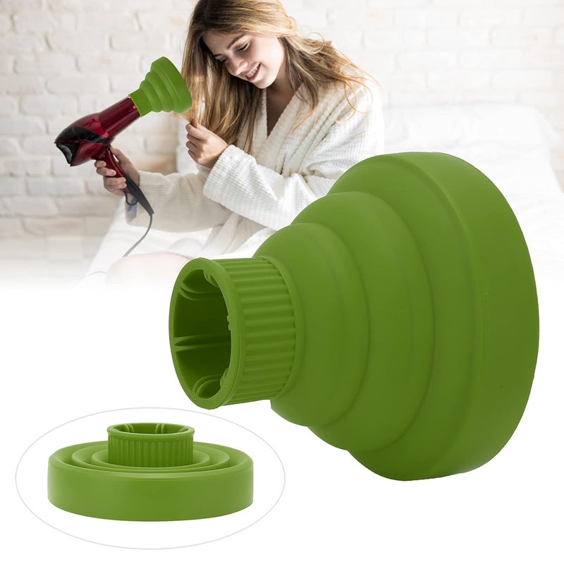 woobles Hair Dryer Diffuser, Universal Collapsible Hair Dryer Diffuser, Professional Blow Dryer Diffuser Portable Travel Folding Hair Blow Dryer Diffuser Attachment for Natural Thick Hair(green) - Image 4