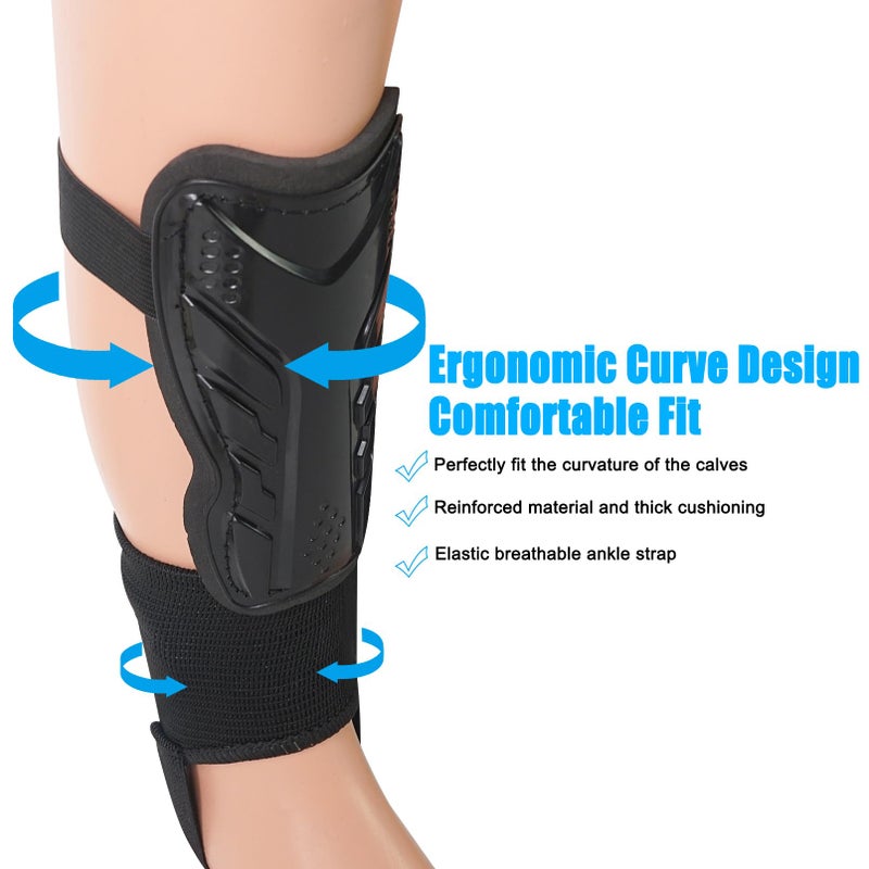 Luwint Kids Soccer Shin Guards with Ankle Protection, Comfortable Child Calf Pads Protective Gear Soccer Equipment for 8-12 Yrs - Image 3